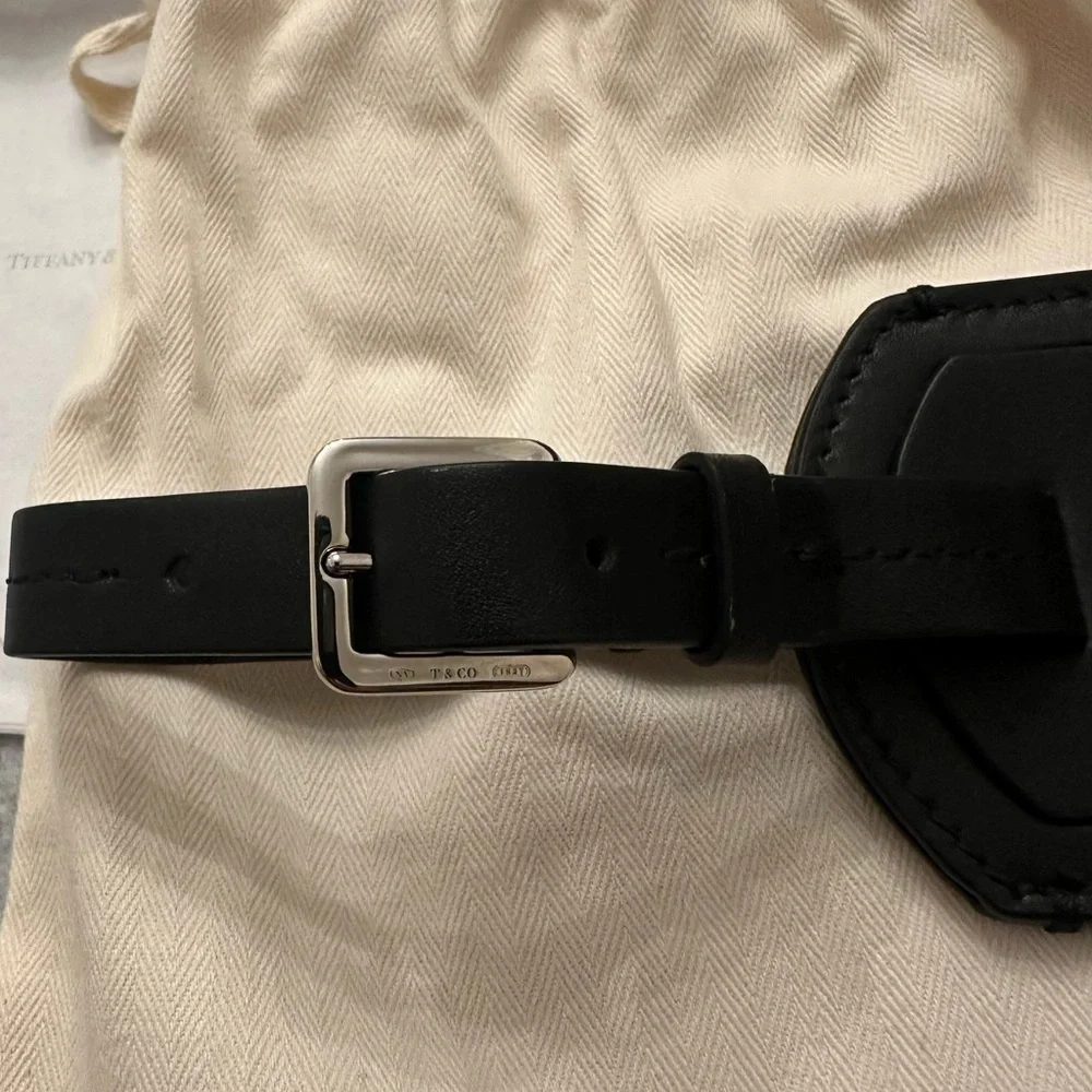Tiffany & Co Black bag tag